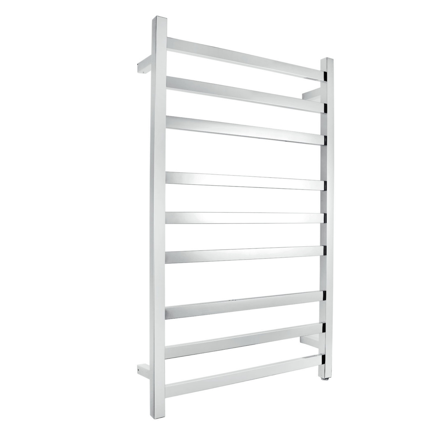 600 x 1000mm 9 Bar Bathroom Electric Stainless Steel Heated Towel Rail Rack Wall Mounted Tower Clothes Warmer Hanger Holder Black/Chrome