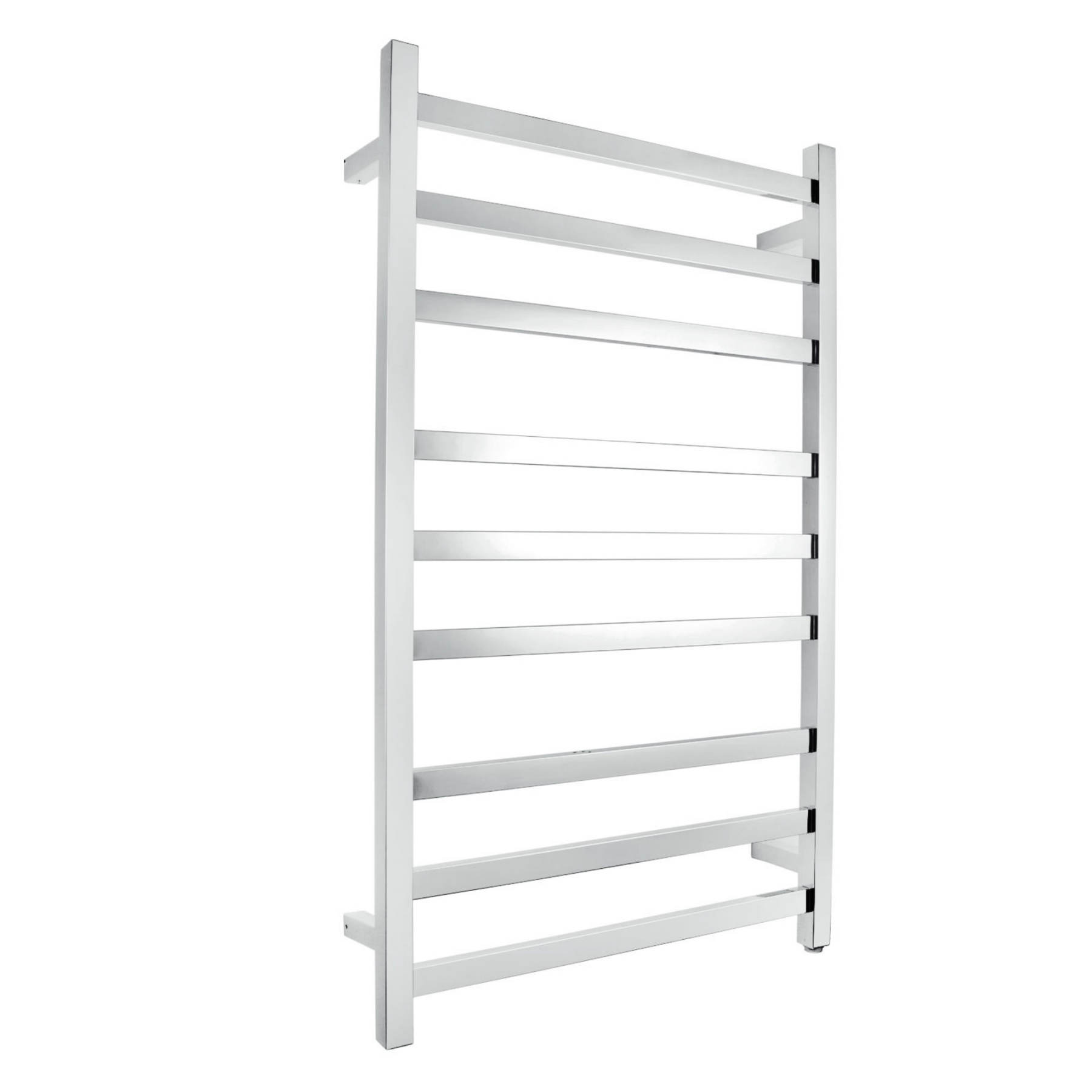 600 x 1000mm 9 Bar Bathroom Electric Stainless Steel Heated Towel Rail Rack Wall Mounted Tower Clothes Warmer Hanger Holder Black/Chrome