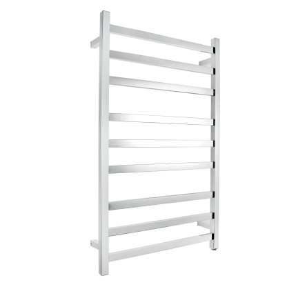 600 x 1000mm 9 Bar Bathroom Electric Stainless Steel Heated Towel Rail Rack Wall Mounted Tower Clothes Warmer Hanger Holder Black/Chrome