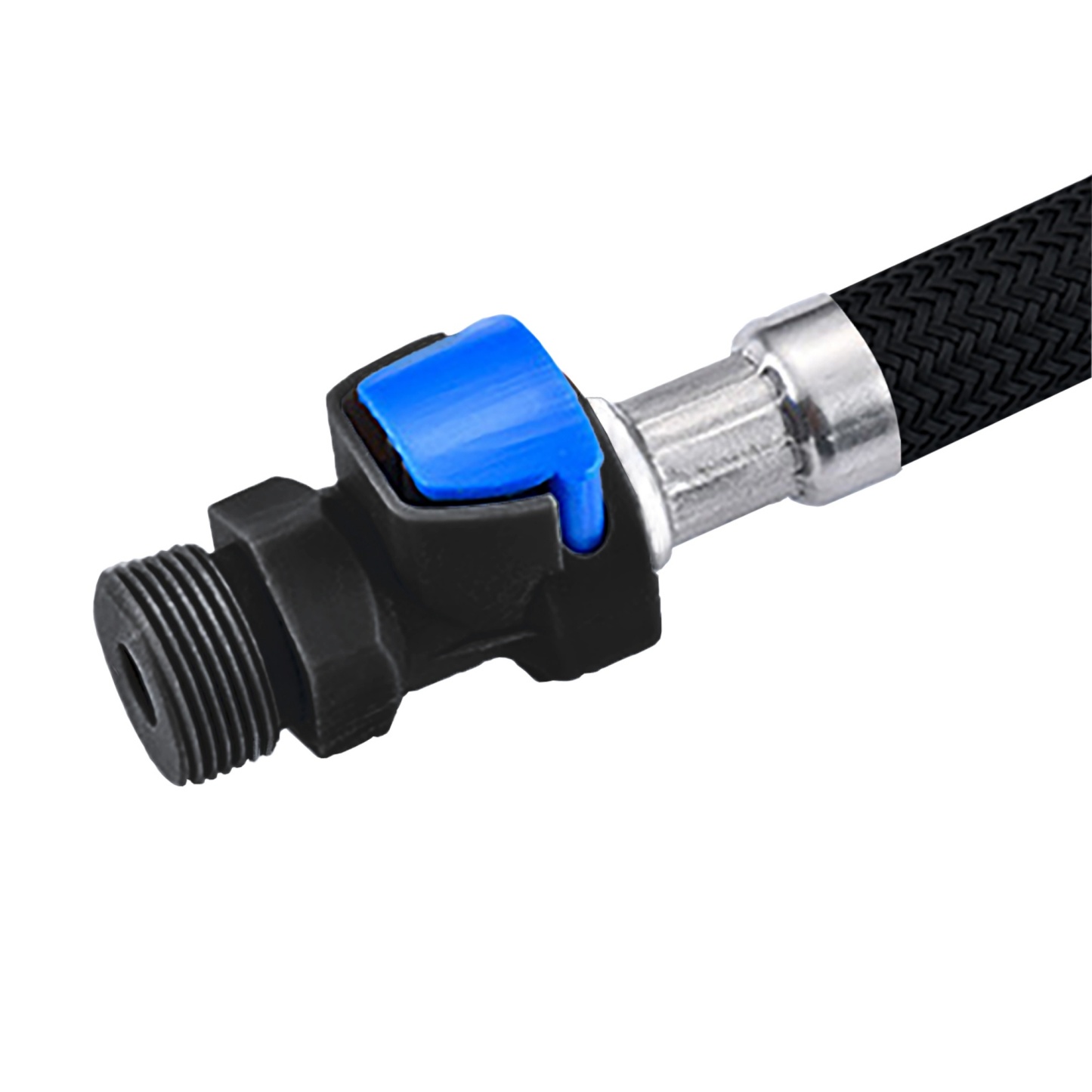 1.5m Kitchen Pull Out Mixer Tap Replacement Water Hose One-click Flexible Faucet Nylon Hose 