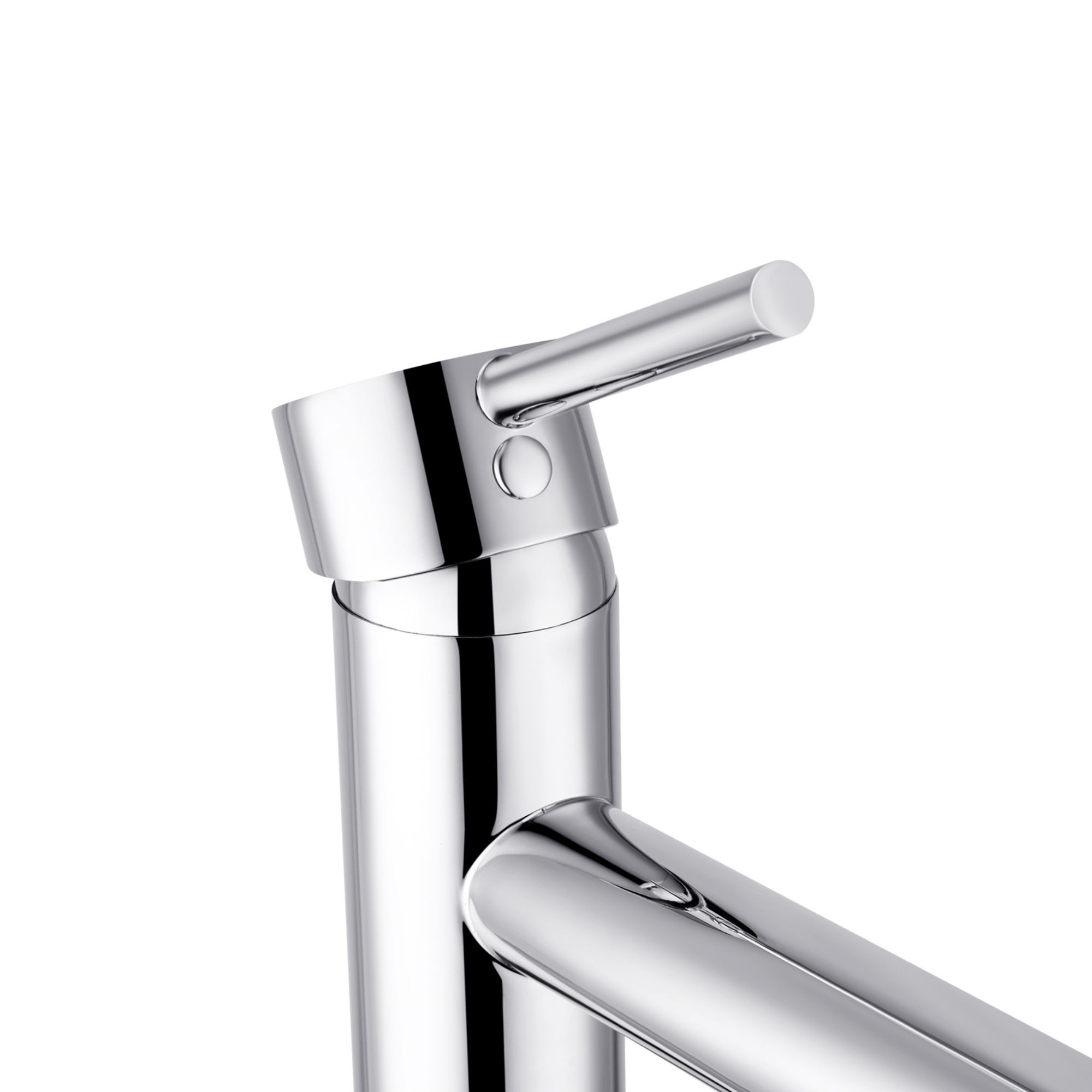 Round Tall Bath Basin Mixer Tap Bathroom Laundry Sink Vanity Counter Top Flick Faucet Chrome/Matte Black