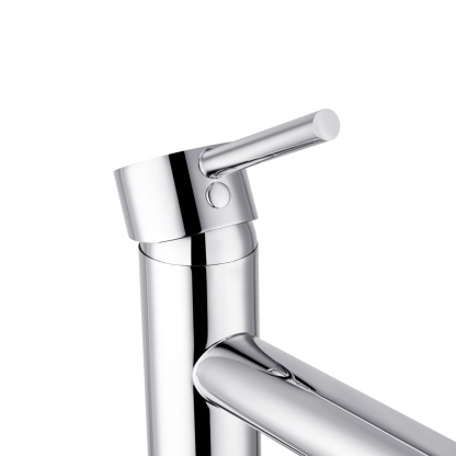 Round Tall Bath Basin Mixer Tap Bathroom Laundry Sink Vanity Counter Top Flick Faucet Chrome/Matte Black