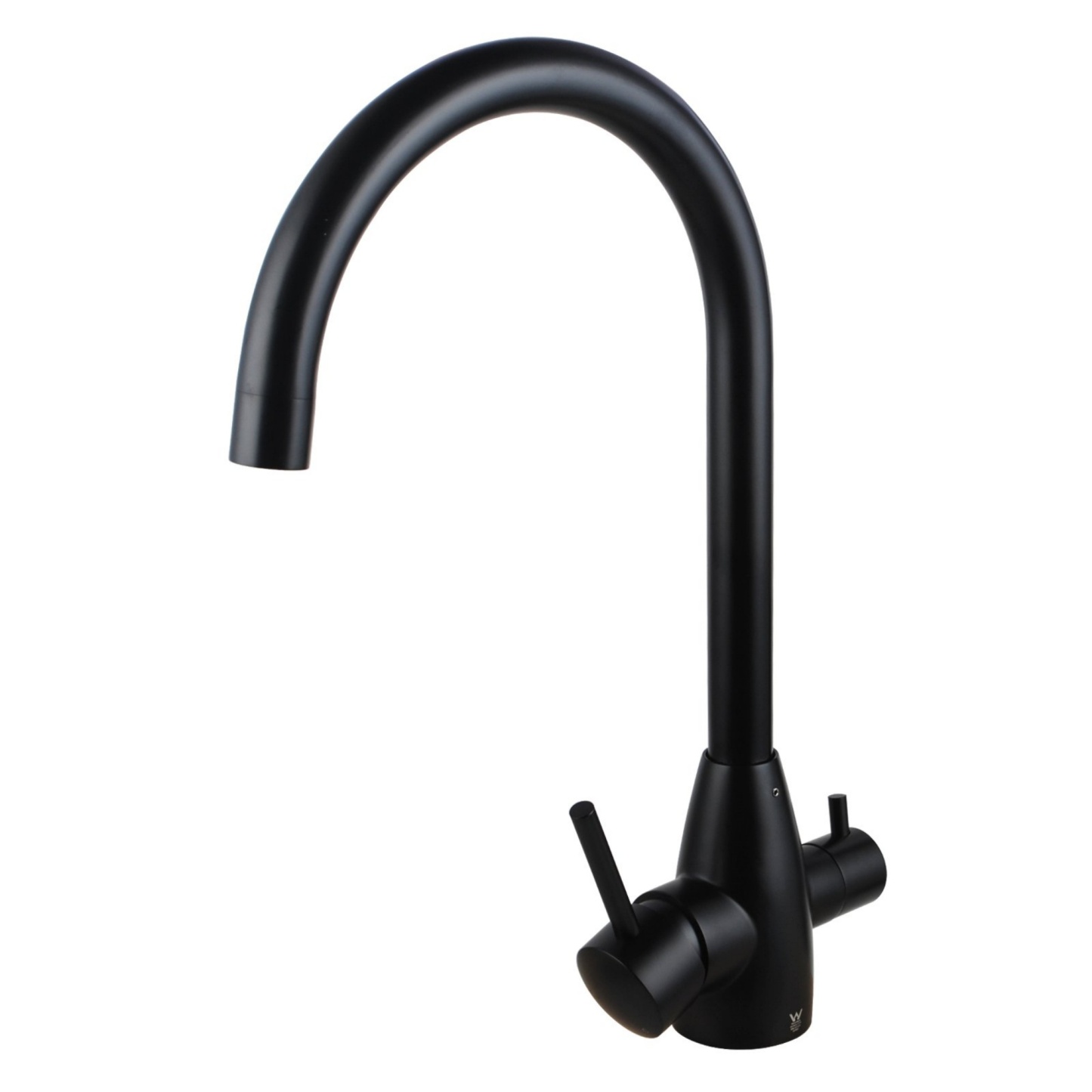 Round 3 Way Swivel Kitchen Sink Mixer Tap Pure Drinking Water Spout Faucet Brushed Nickel/Black
