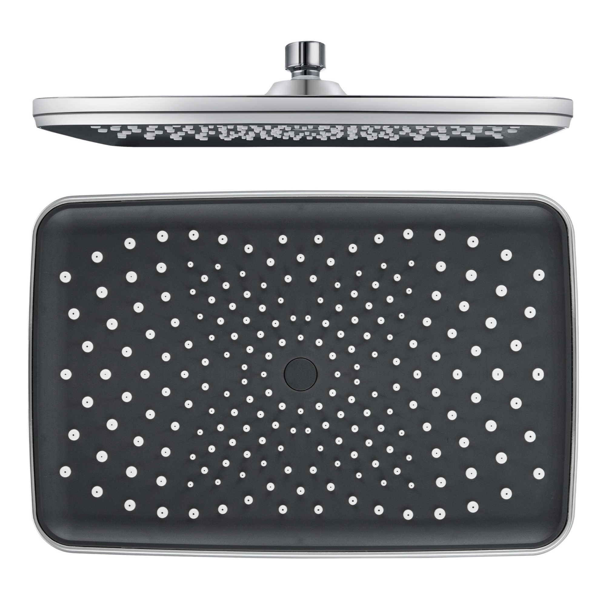 12'' 300mm Rectangular Rainfall Shower Head Bathroom Plastic Shower Head Rose