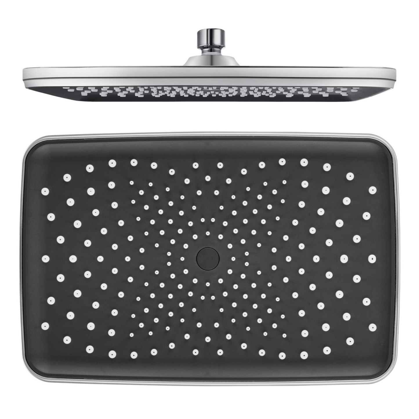 12'' 300mm Rectangular Rainfall Shower Head Bathroom Plastic Shower Head Rose