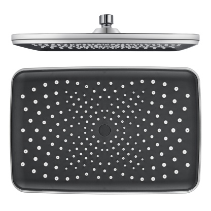 12'' 300mm Rectangular Rainfall Shower Head Bathroom Plastic Shower Head Rose