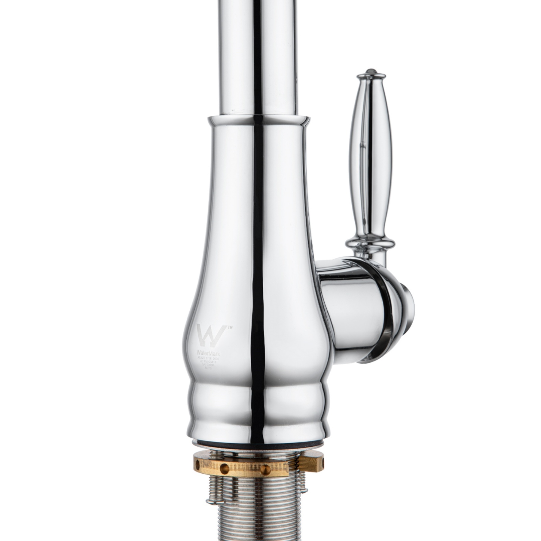 Round Pull-Out Kitchen Laundry Sink Mixer Tap 2 Function Spray 360° Swivel Faucet Chrome/Black