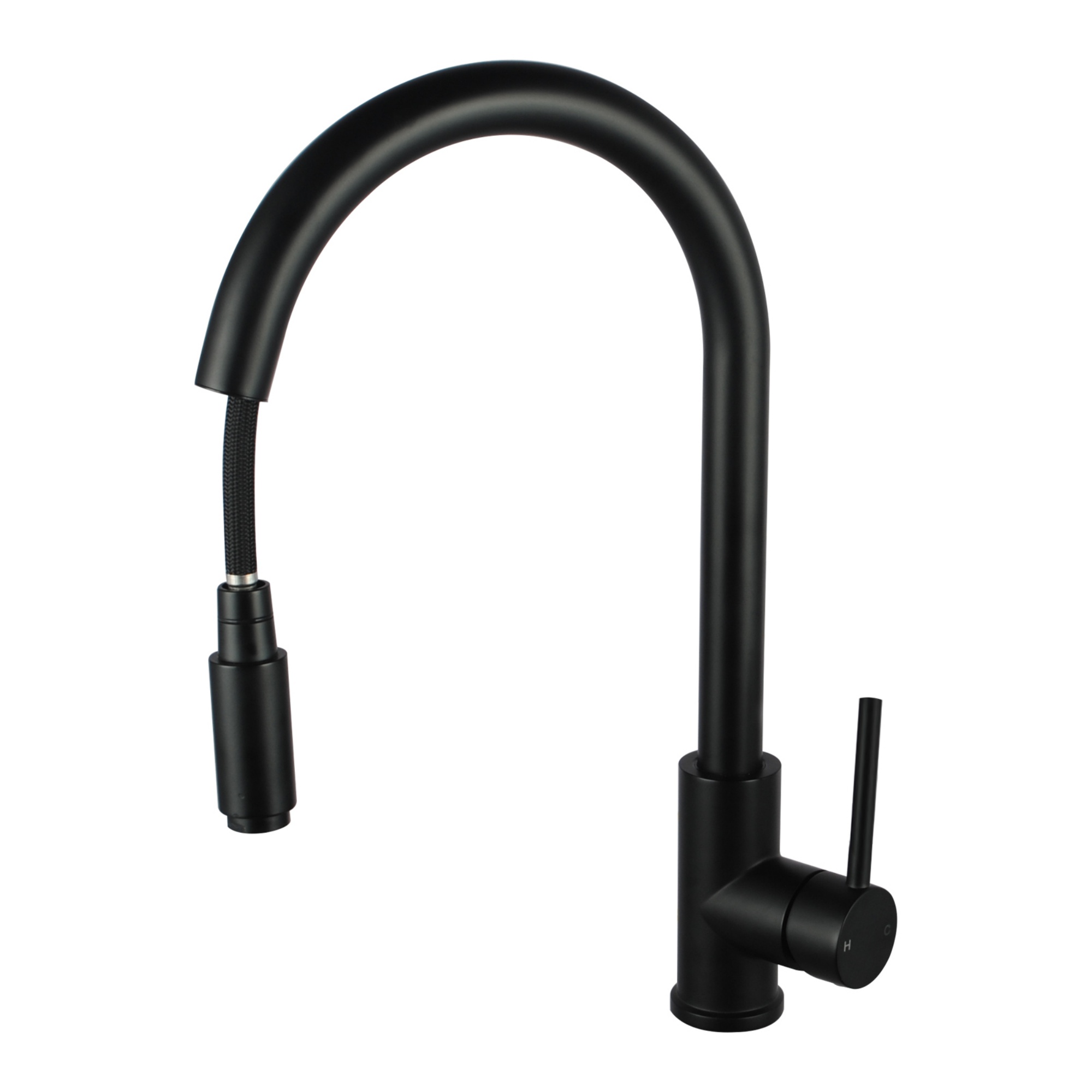 360° Swivel Pull Out Spout Kitchen Mixer Tap Kitchen Basin Sink Faucet Chrome / Matte Black / Brushed Yellow Gold