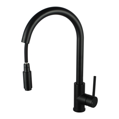 360° Swivel Pull Out Spout Kitchen Mixer Tap Kitchen Basin Sink Faucet Chrome / Matte Black / Brushed Yellow Gold
