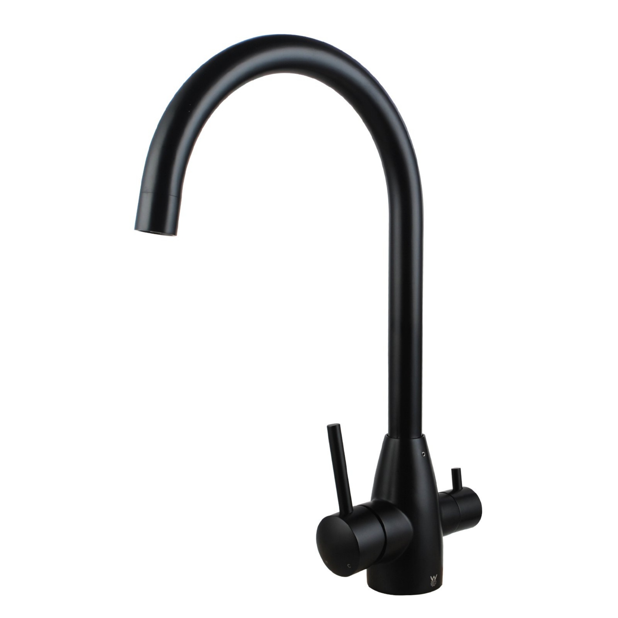 Round 3 Way Swivel Kitchen Sink Mixer Tap Pure Drinking Water Spout Faucet Brushed Nickel/Black
