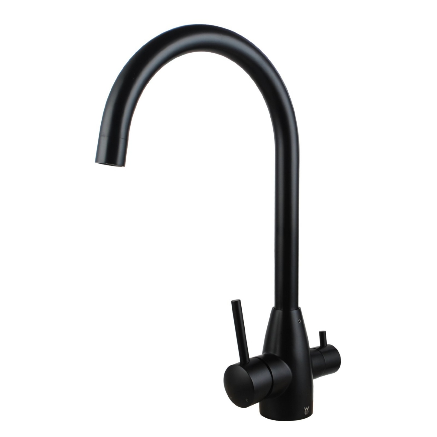 Round 3 Way Swivel Kitchen Sink Mixer Tap Pure Drinking Water Spout Faucet Brushed Nickel/Black