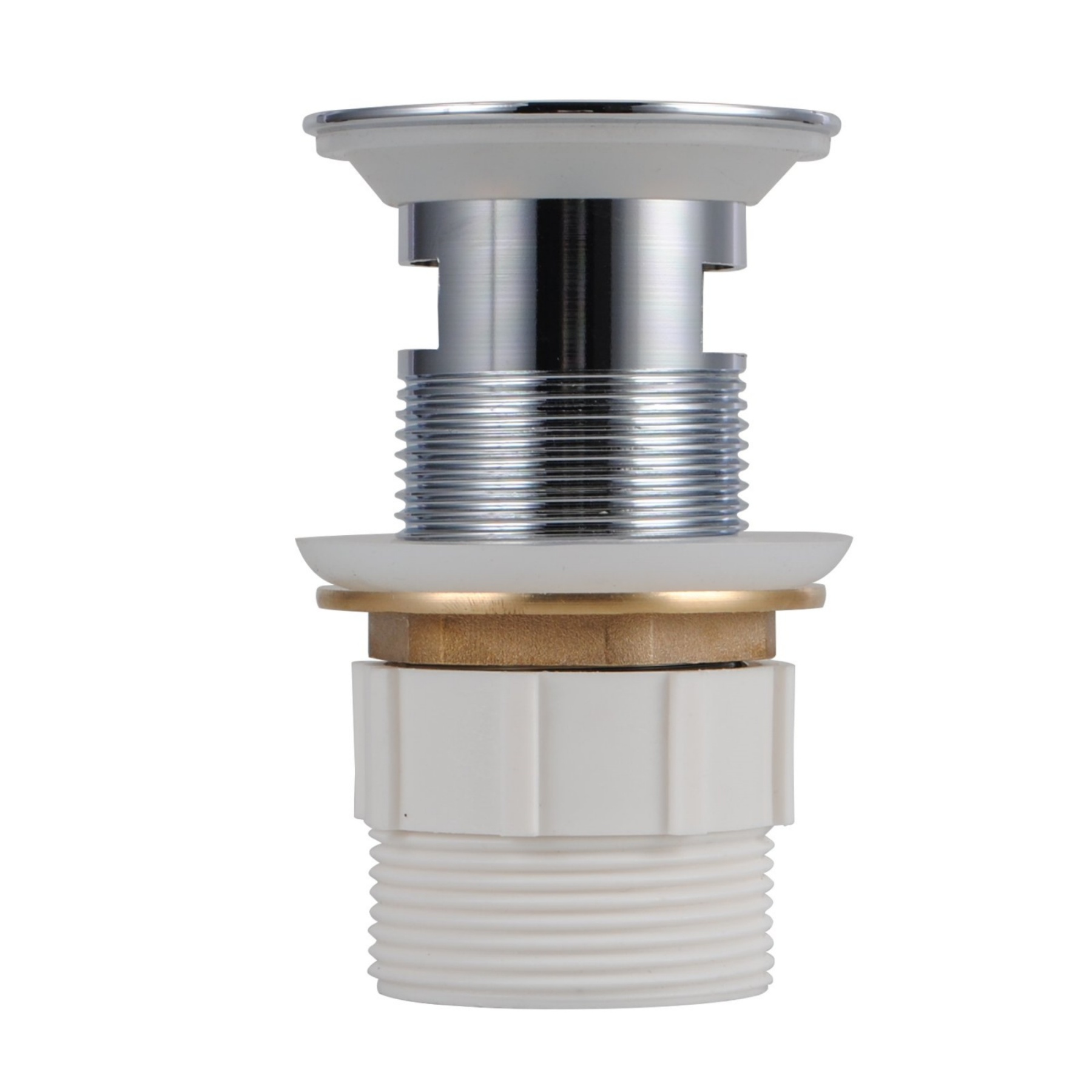 32/40mm Solid Brass Pop Up Waste Overflow Bathroom Basin Vanity Push Plug Drain Chrome/Matte Black/Brushed Gold