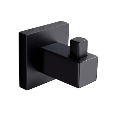 Square 304 Stainless Steel Robe Hook Wall Mounted Towel Cloth Holder Hanger Hook Chrome/Black