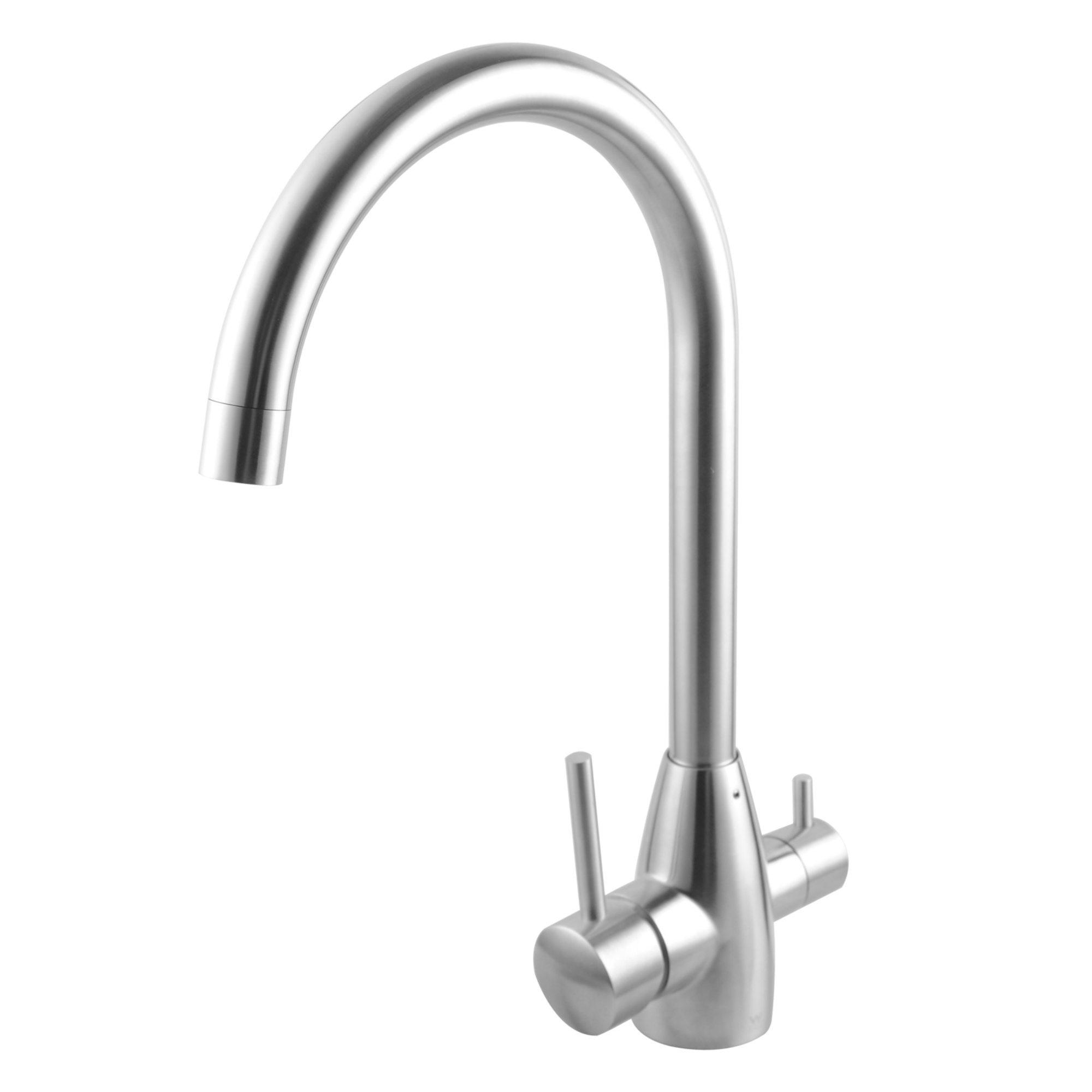 Round 3 Way Swivel Kitchen Sink Mixer Tap Pure Drinking Water Spout Faucet Brushed Nickel/Black