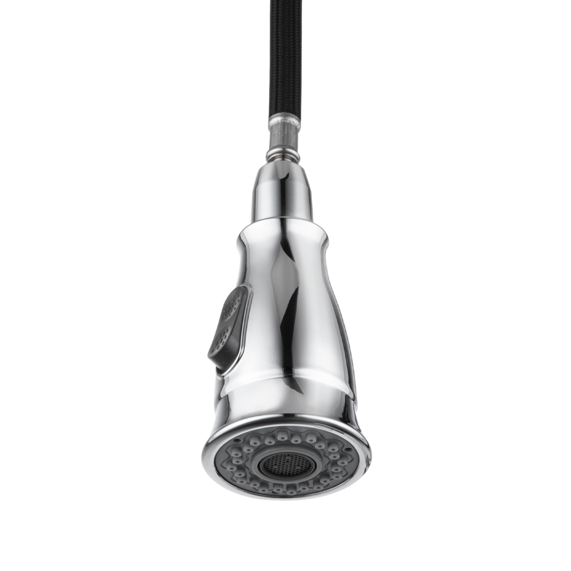 Round Pull-Out Kitchen Laundry Sink Mixer Tap 2 Function Spray 360° Swivel Faucet Chrome/Black