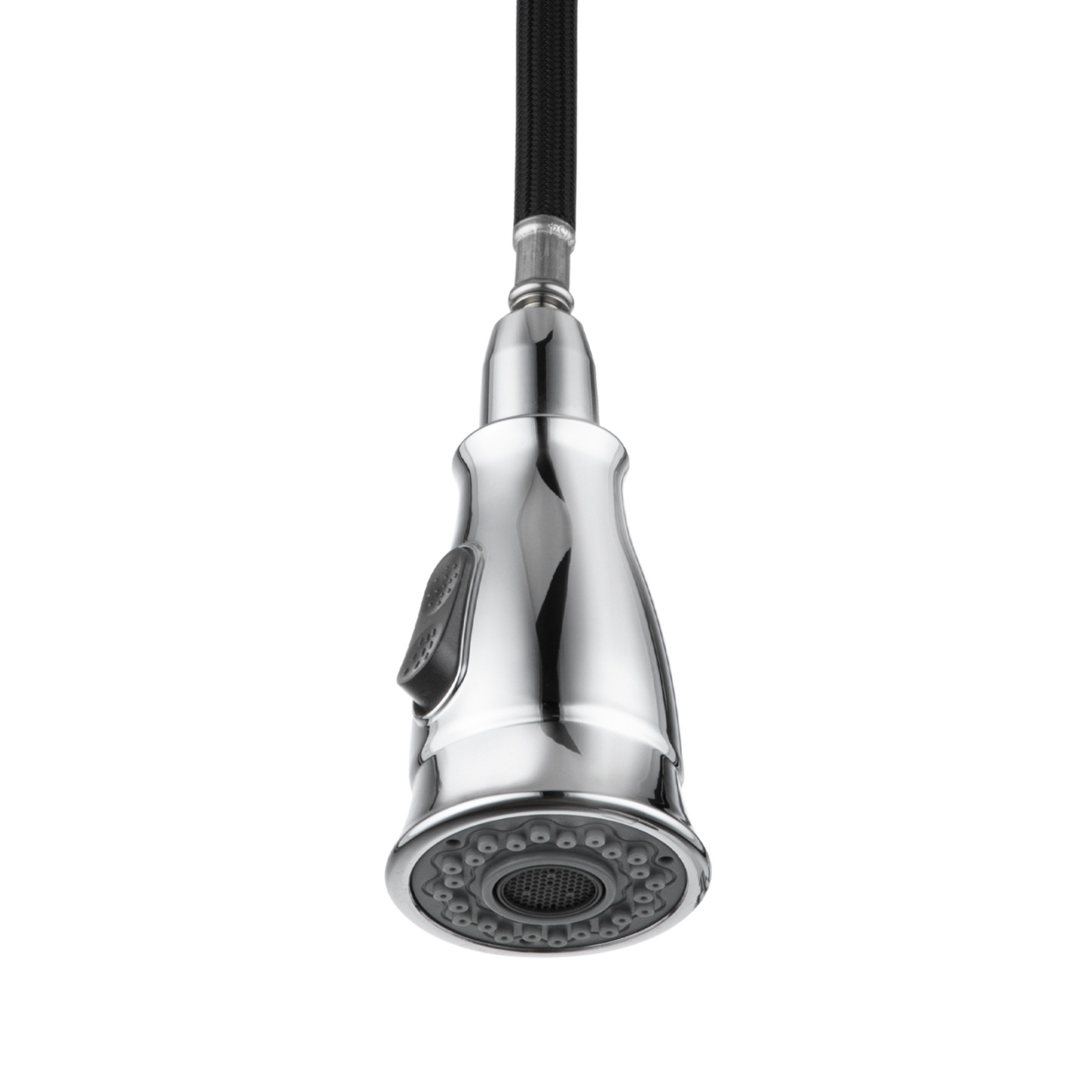 Round Pull-Out Kitchen Laundry Sink Mixer Tap 2 Function Spray 360° Swivel Faucet Chrome/Black