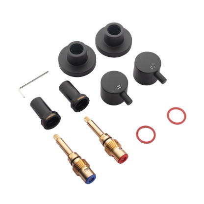 Round Brass Modern Design Twin Wall Tap Assembles 