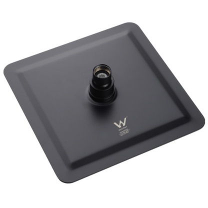 250mm 10" Bathroom Square Stainless Steel Rainfall Overhead Shower Head Thin Bath Shower Rose Silver/Black