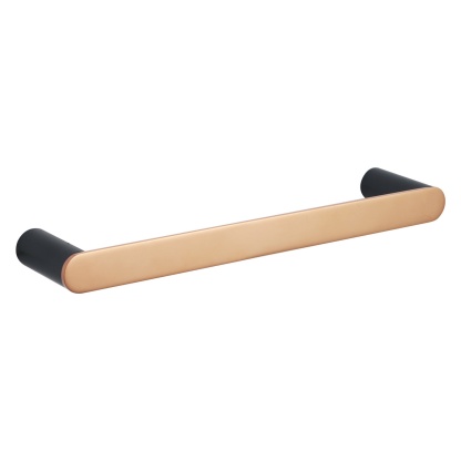 300mm Round Stainless Steel Towel Rail Rack Bathroom Wall Mounted Single Bar Towel Clothes Hanger Holder Chrome/Nero Black/Black Rose Gold