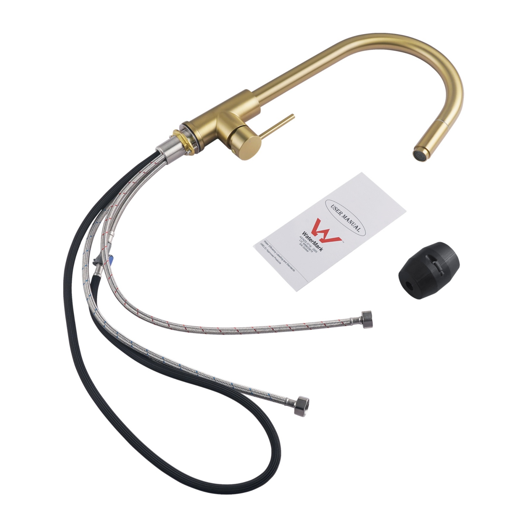 360° Swivel Pull Out Spout Kitchen Mixer Tap Kitchen Basin Sink Faucet Chrome / Matte Black / Brushed Yellow Gold