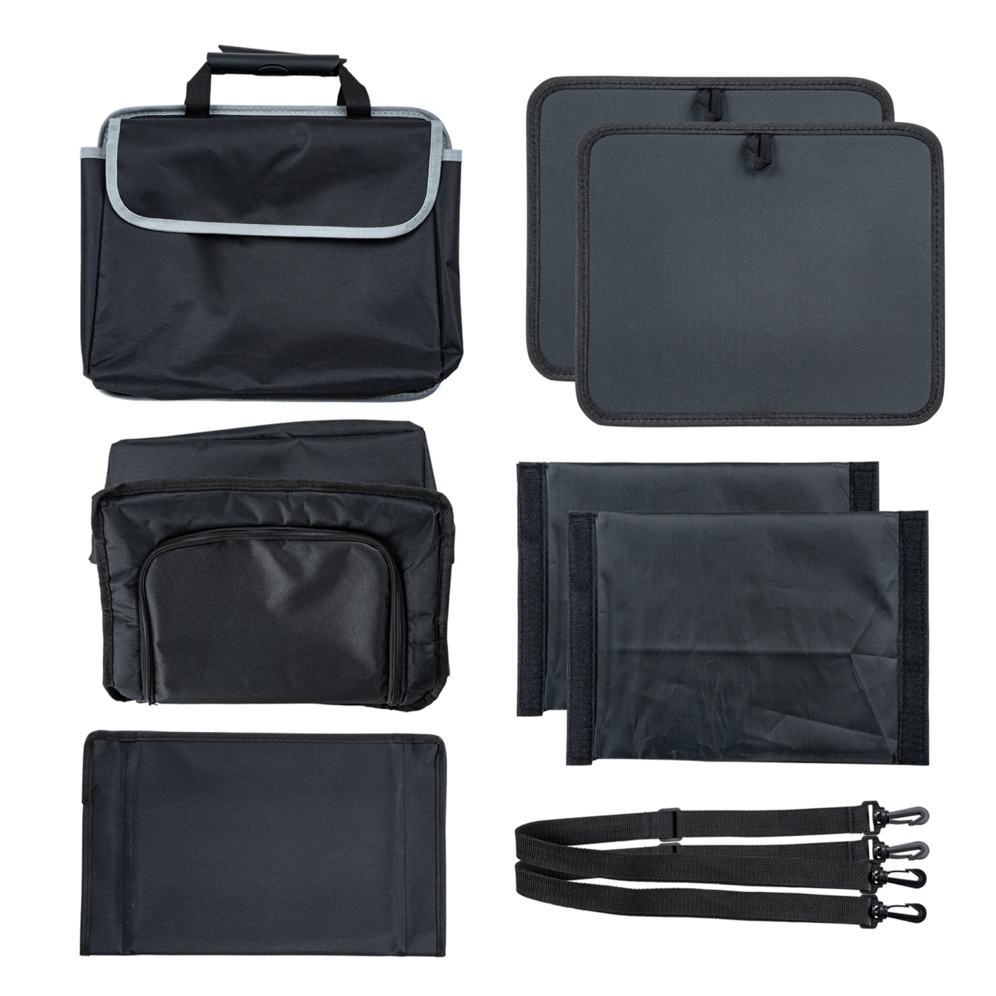 Multipurpose Collapsible Trunk Cargo Storage Box Waterproof 3 Compartments Car Organizer Black