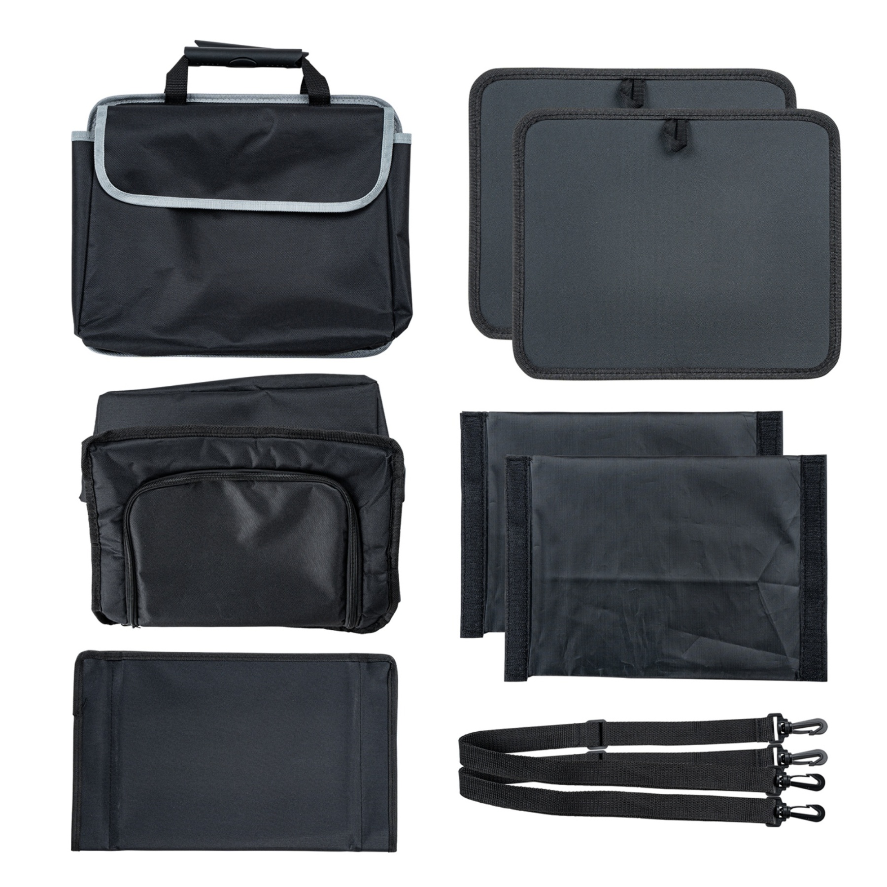 Multipurpose Collapsible Trunk Cargo Storage Box Waterproof 3 Compartments Car Organizer Black