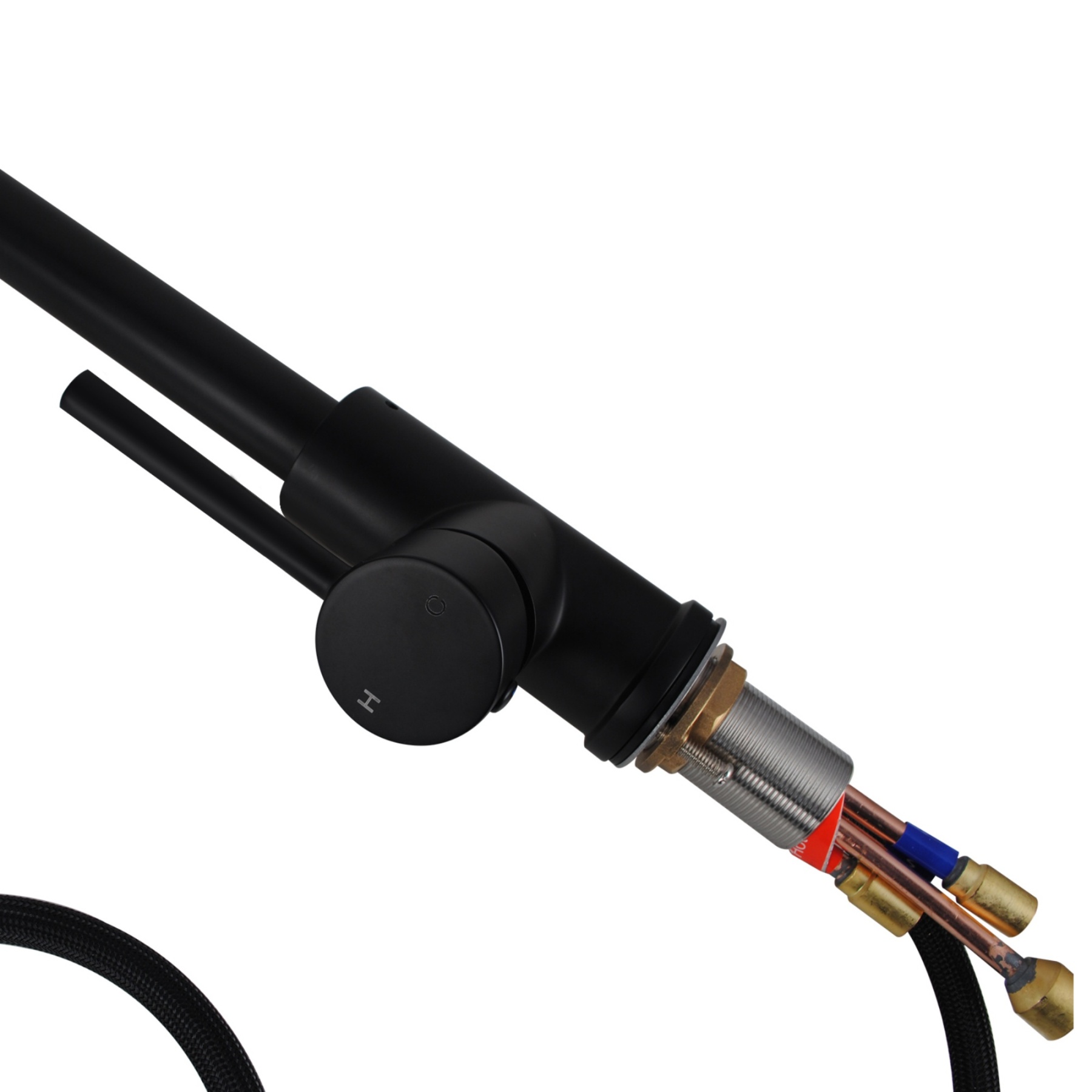 360° Swivel Pull Out Spout Kitchen Mixer Tap Kitchen Basin Sink Faucet Chrome / Matte Black / Brushed Yellow Gold