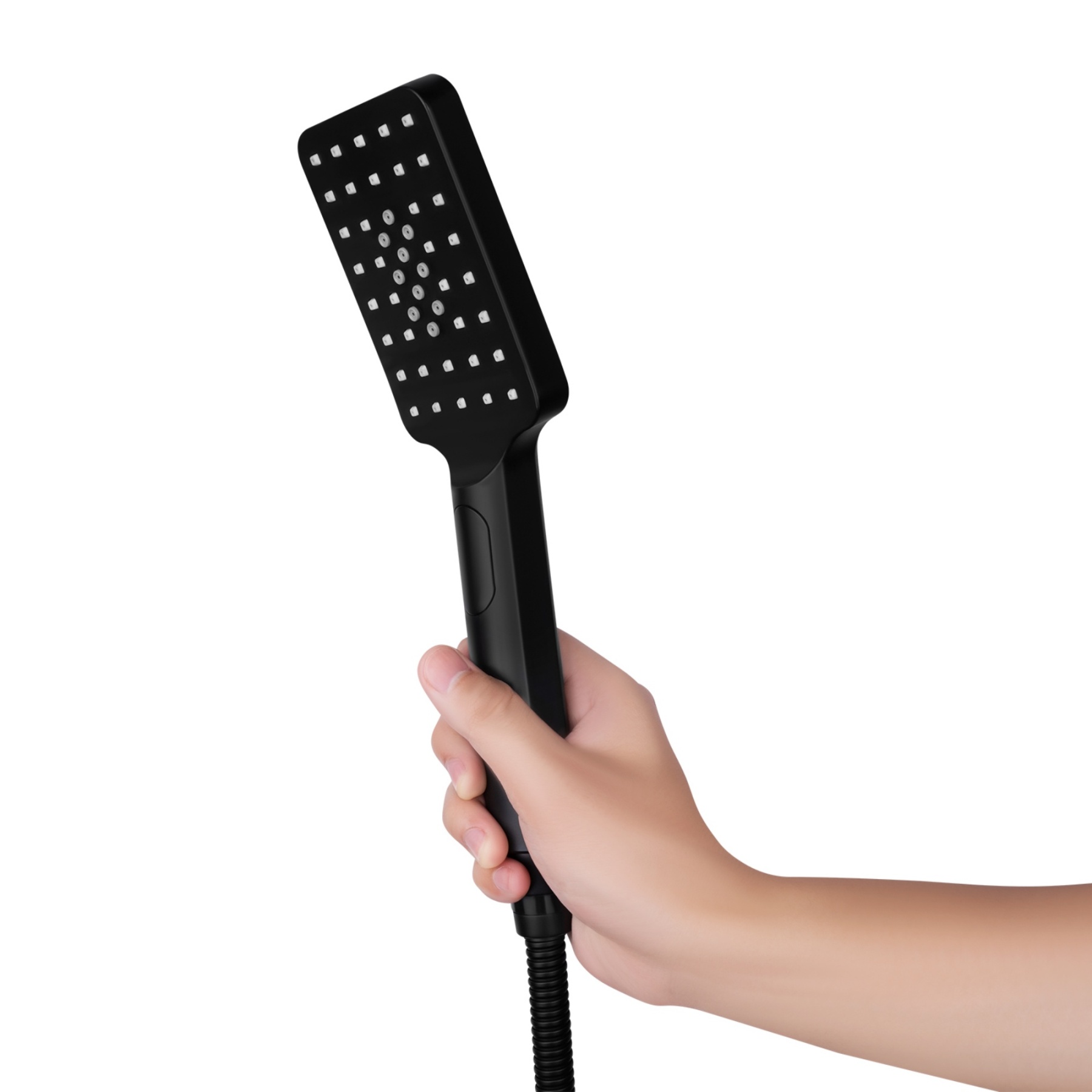 Rectangle 12“ Rainfall Shower Head Set Chrome Twin Shower 3 Function Hand-held Shower Head Shower Arm