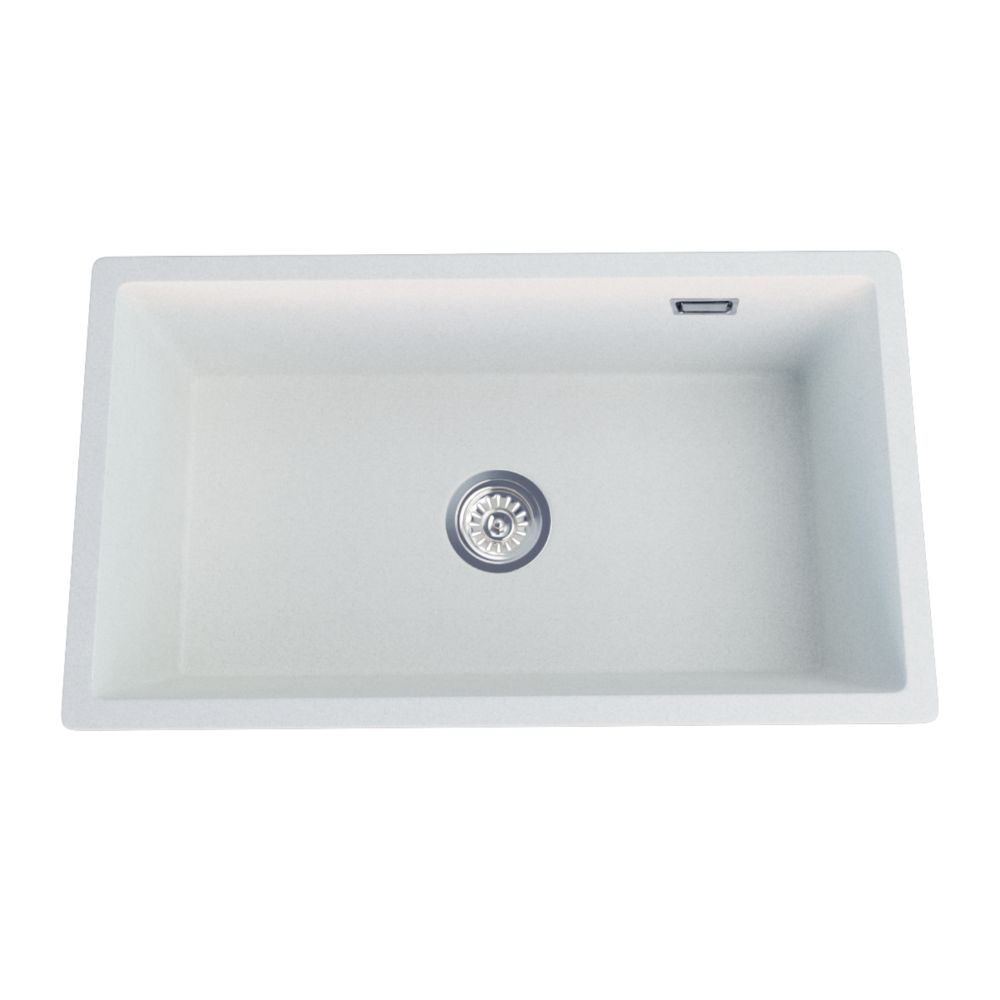 Granite Quartz Stone Single Bowl Kitchen Sink Top/Flush/Under Mount Laundry Basin White/Black