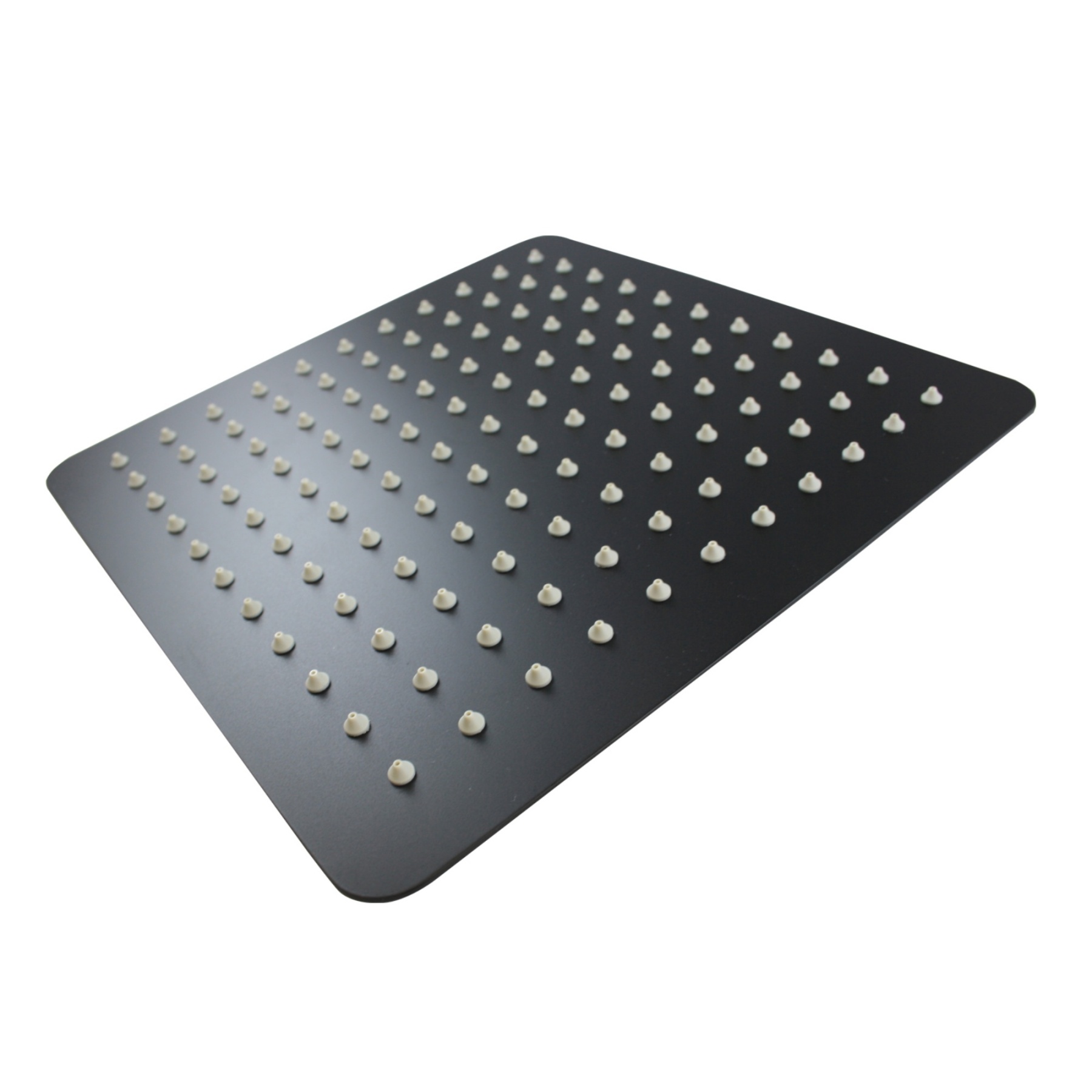 250mm 10" Bathroom Square Stainless Steel Rainfall Overhead Shower Head Thin Bath Shower Rose Silver/Black