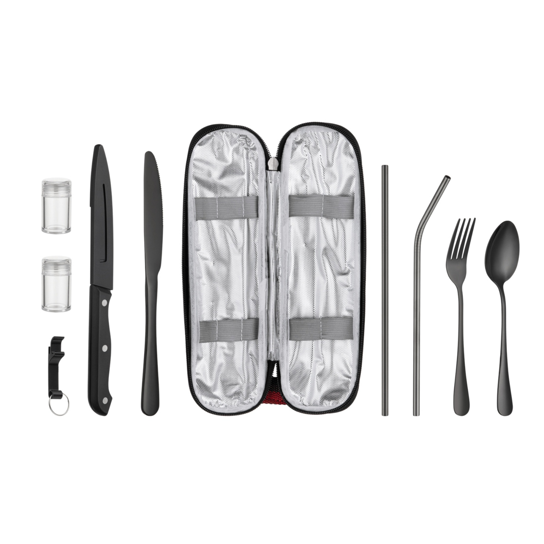 10PCs Portable Stainless Steel Cutlery Set Travel Camping Utensils Fork Knife Spoon Picnic Tableware