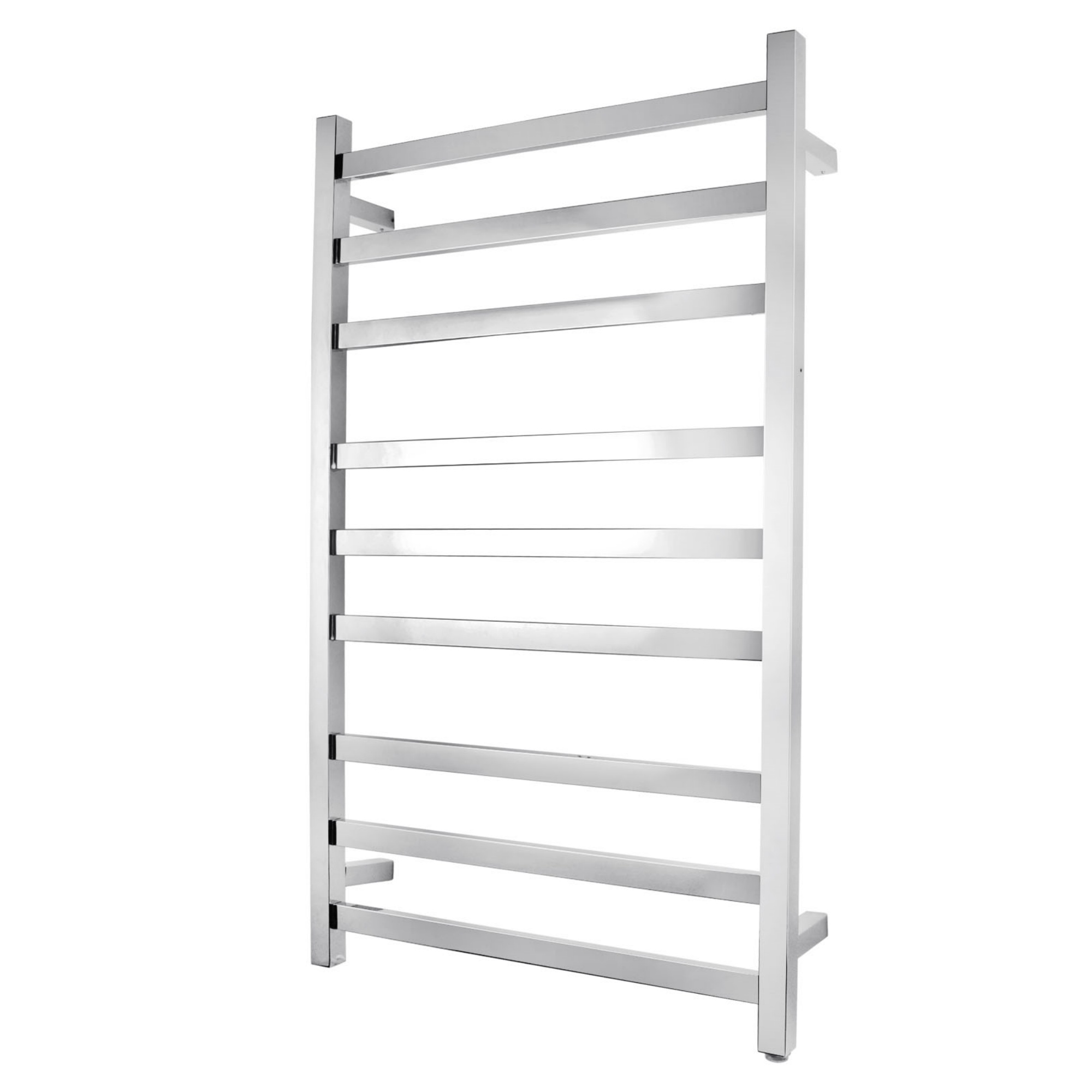 600 x 1000mm 9 Bar Bathroom Electric Stainless Steel Heated Towel Rail Rack Wall Mounted Tower Clothes Warmer Hanger Holder Black/Chrome
