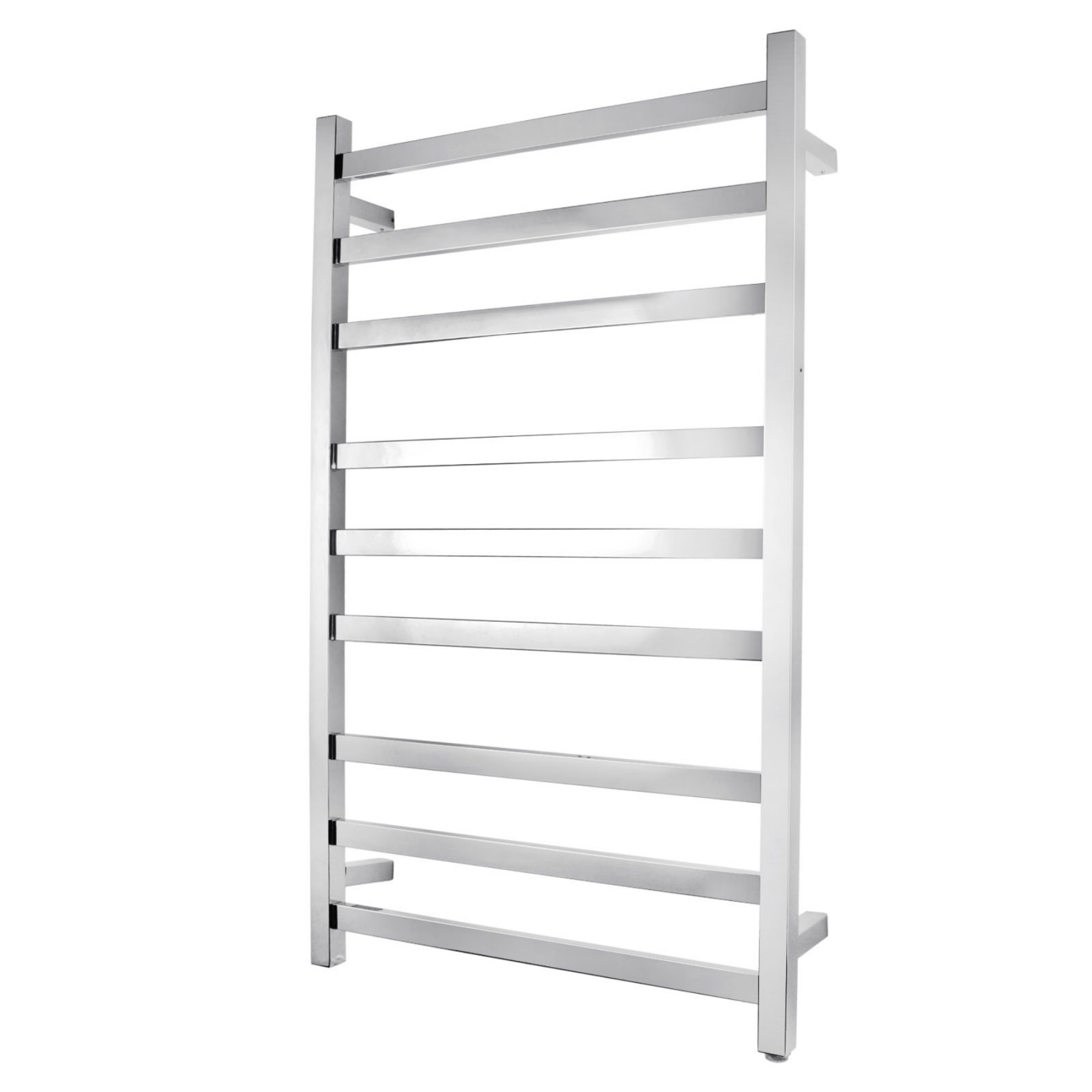 600 x 1000mm 9 Bar Bathroom Electric Stainless Steel Heated Towel Rail Rack Wall Mounted Tower Clothes Warmer Hanger Holder Black/Chrome
