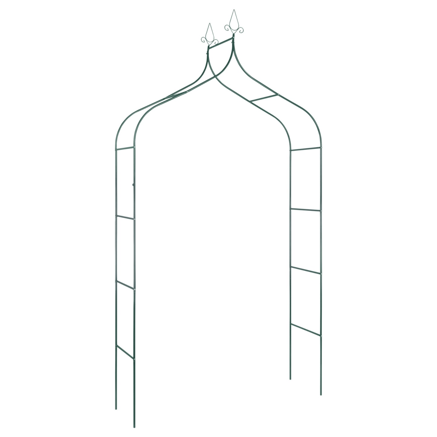 Gothic Spires Garden Arch Frame Wedding Party Flower Balloon Decoration Archway Climbing Plants Arbour Vine Stand Trellis Dark Green