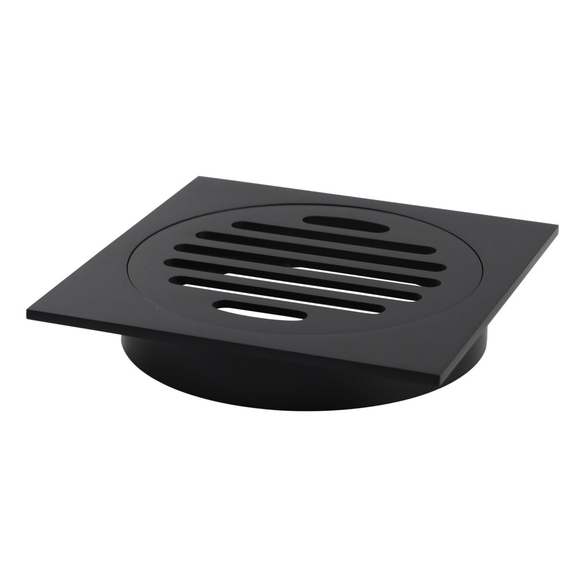 110mm Square Brass Bathroom Shower Drain Floor Waste Laundry Floor Water Outlet Chrome/Matte Black