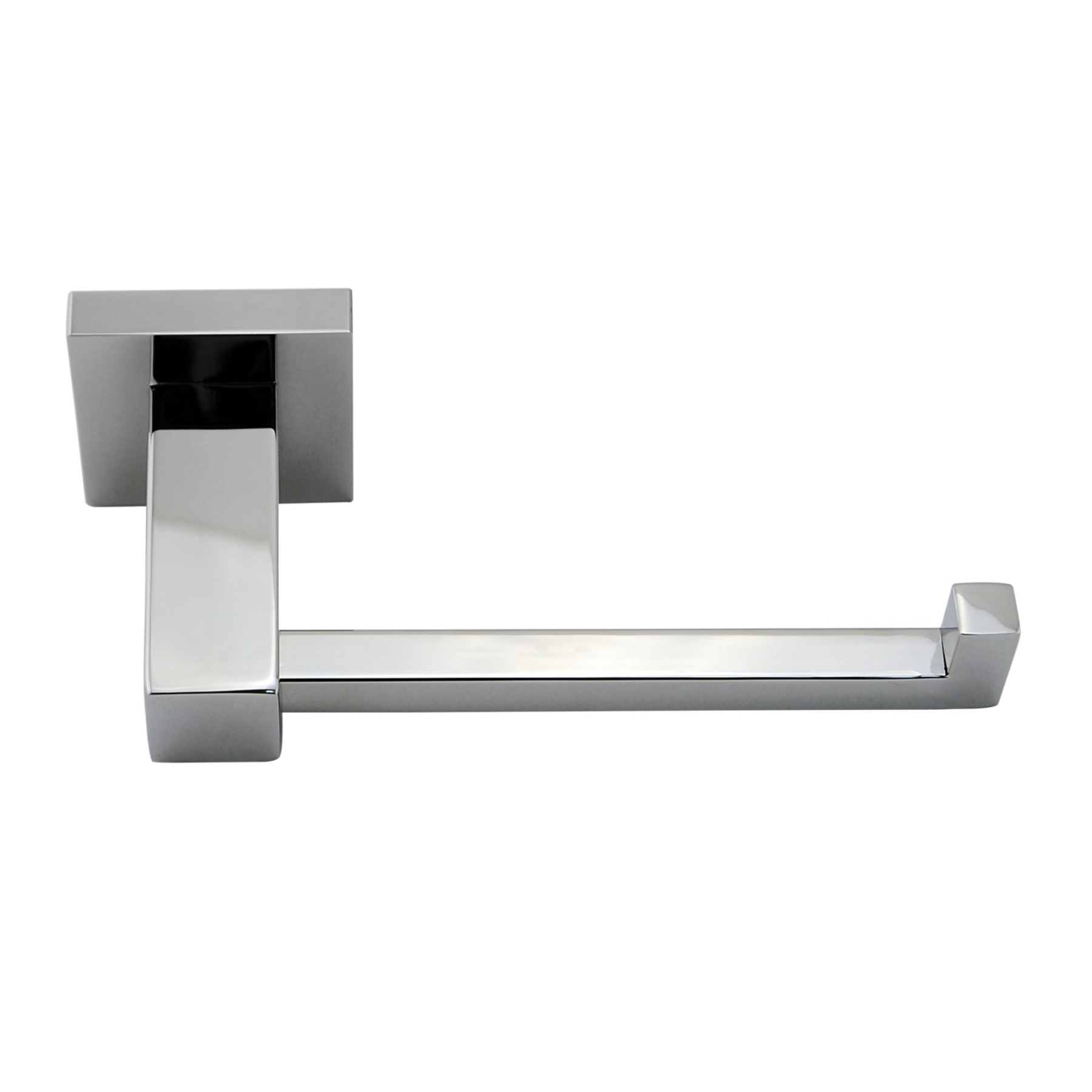 Square Toilet Paper Roll Holder Stainless Steel Wall Mounted Bathroom Toilet Tissue Hanger Hook Black/Chrome