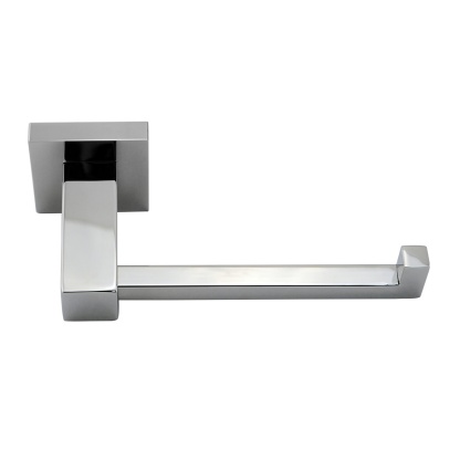 Square Toilet Paper Roll Holder Stainless Steel Wall Mounted Bathroom Toilet Tissue Hanger Hook Black/Chrome