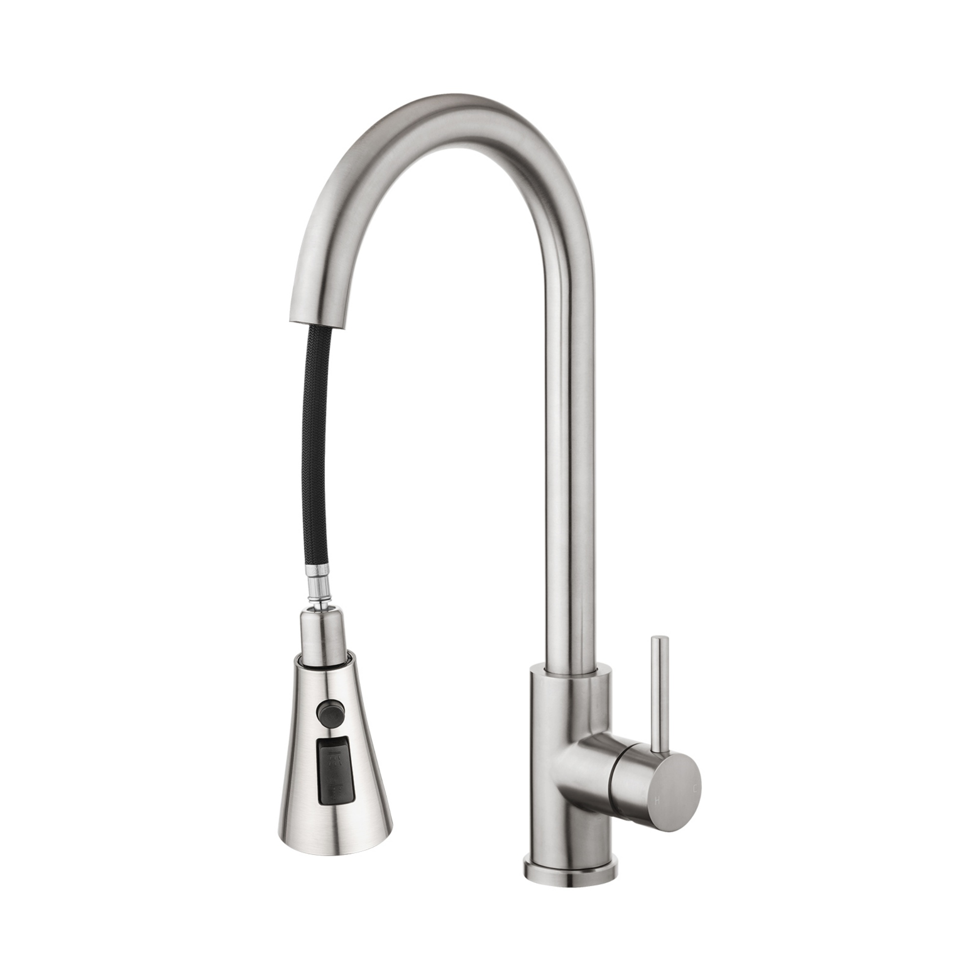 Stainless Steel 3 Function Pull Out Kitchen Sink Mixer Tap Laundry Basin 360° Swivel Spout Faucet Chrome/Black/Brushed Yellow Gold