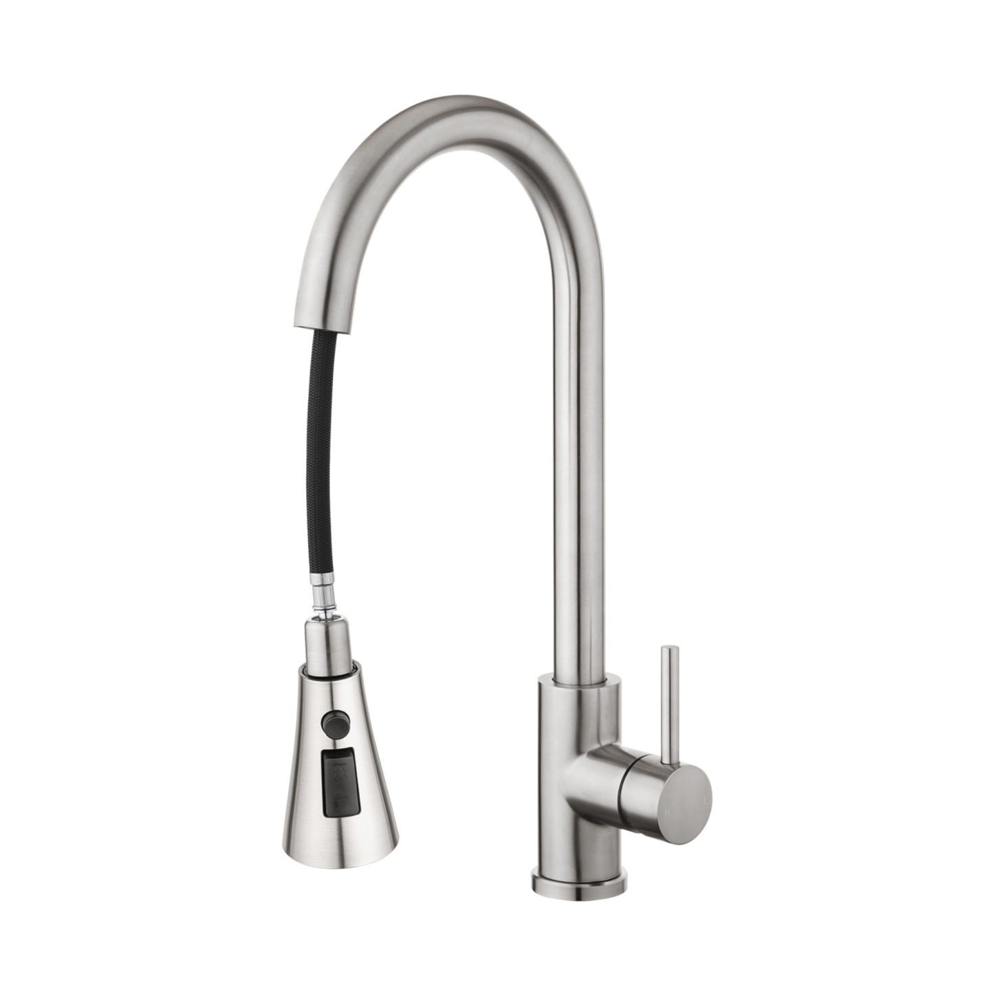 Stainless Steel 3 Function Pull Out Kitchen Sink Mixer Tap Laundry Basin 360° Swivel Spout Faucet Chrome/Black/Brushed Yellow Gold