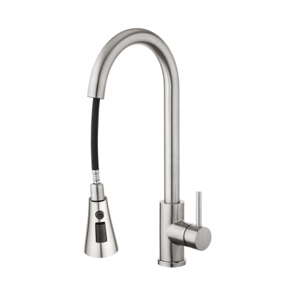 Stainless Steel 3 Function Pull Out Kitchen Sink Mixer Tap Laundry Basin 360° Swivel Spout Faucet Chrome/Black/Brushed Yellow Gold