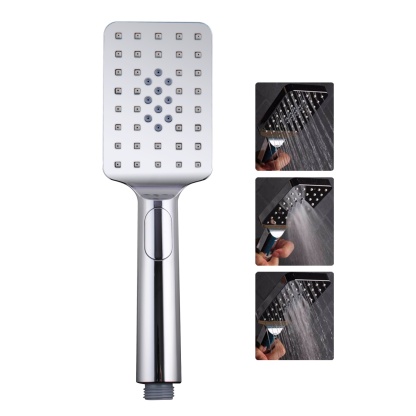 3 Function Square Hand-held Shower Head Bath Rainfall Spray Handheld Shower Rose
