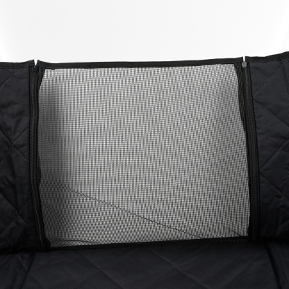 Large Water Proof Hard Bottom Pet Car Back Seat Cover Extendable Dog Cat Protector Mat Black/Grey