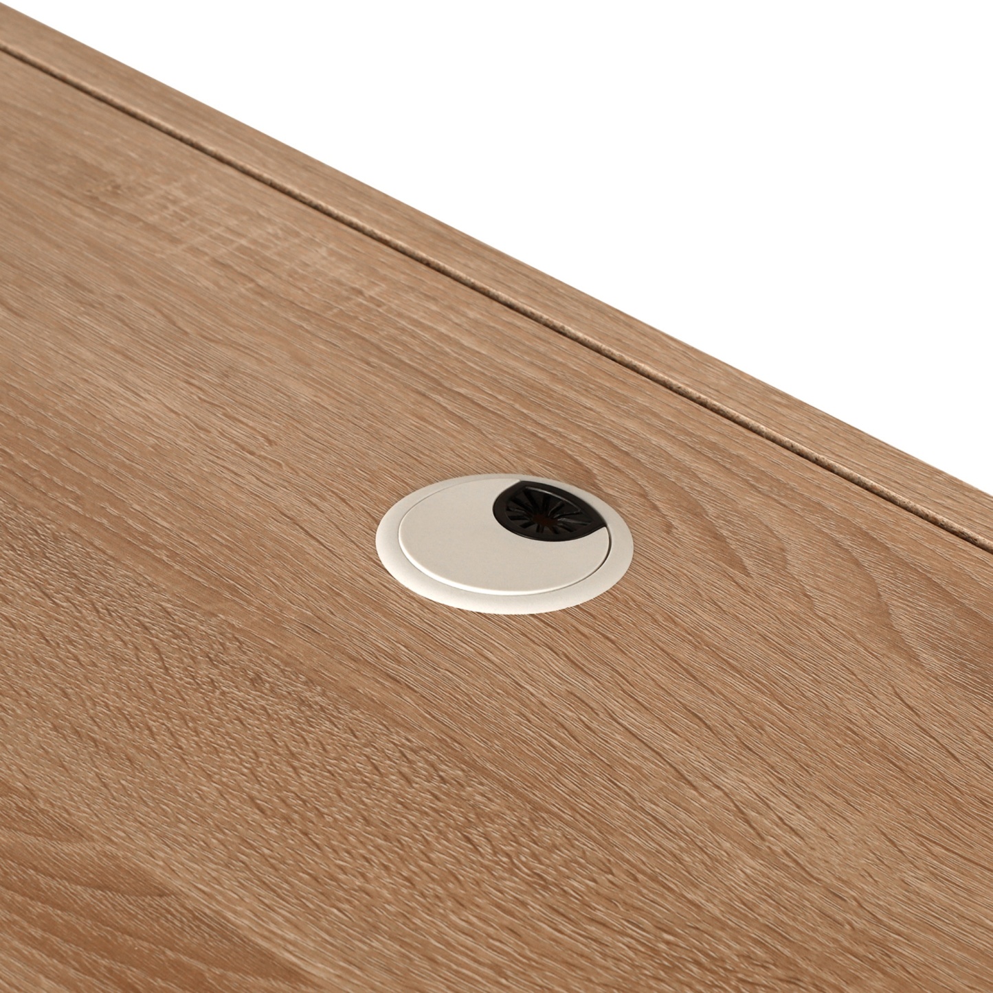 2 Drawer Cabinet Executive Computer Desk Home Office Study Table Writing Workstation Natural/Black/White