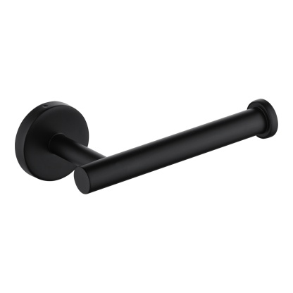 160mm Stainless Steel Bathroom Toilet Paper Roll Holder Round Tissue Hook Rack Wall Mounted Black/Brushed Nickel