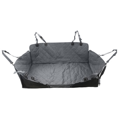 Large Water Proof Hard Bottom Pet Car Back Seat Cover Extendable Dog Cat Protector Mat Black/Grey