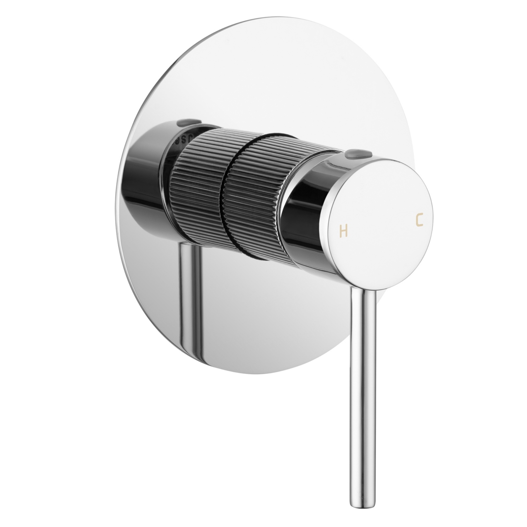 Bath Shower Knurled Round Brass Wall Mixer Tap Bathtub Bathroom Sink Basin Vanity Wall Spout Valve Chrome/Black