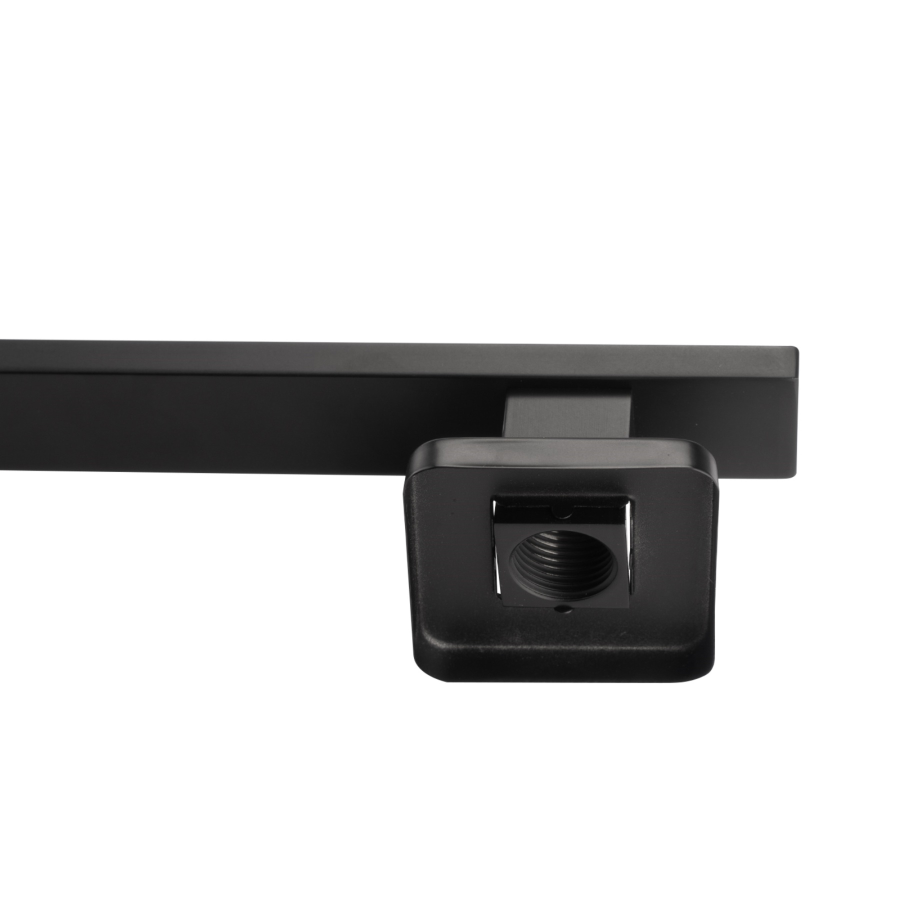 Square Wall Mounted Gooseneck Shower Arm Bathroom Extension Rainfall Shower Arm Chrome/Black