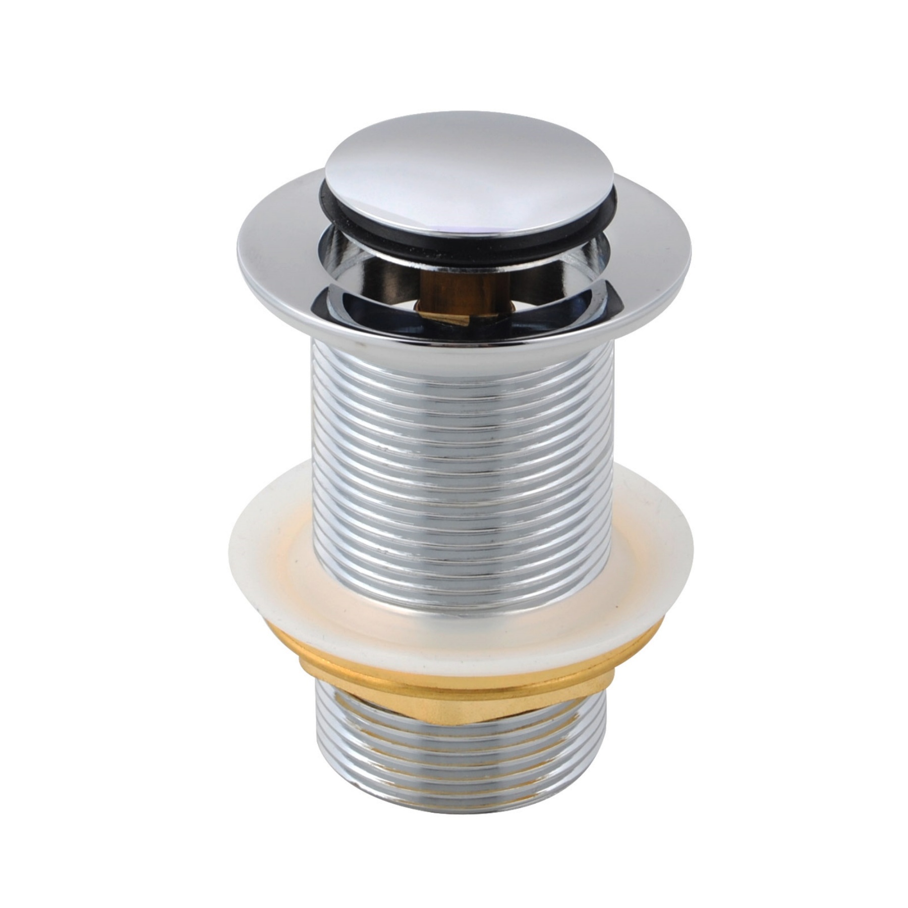 32mm Round Basin Sink Pop Up Waste Non Overflow Bathroom Vanity Drain Plug 40mm Adapter Chrome/Matte Black/Brushed Yellow Gold