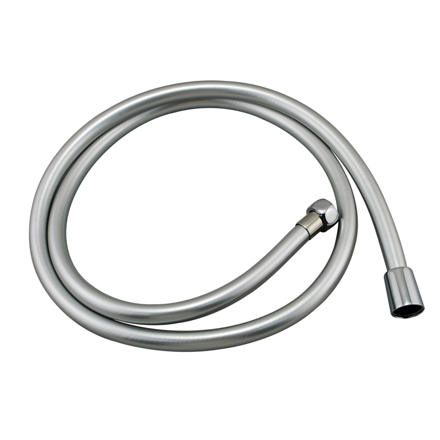 1500mm Flexible PVC Water Hose Bathroom Hand Held Shower Hose Pipe Connector Silver/Black