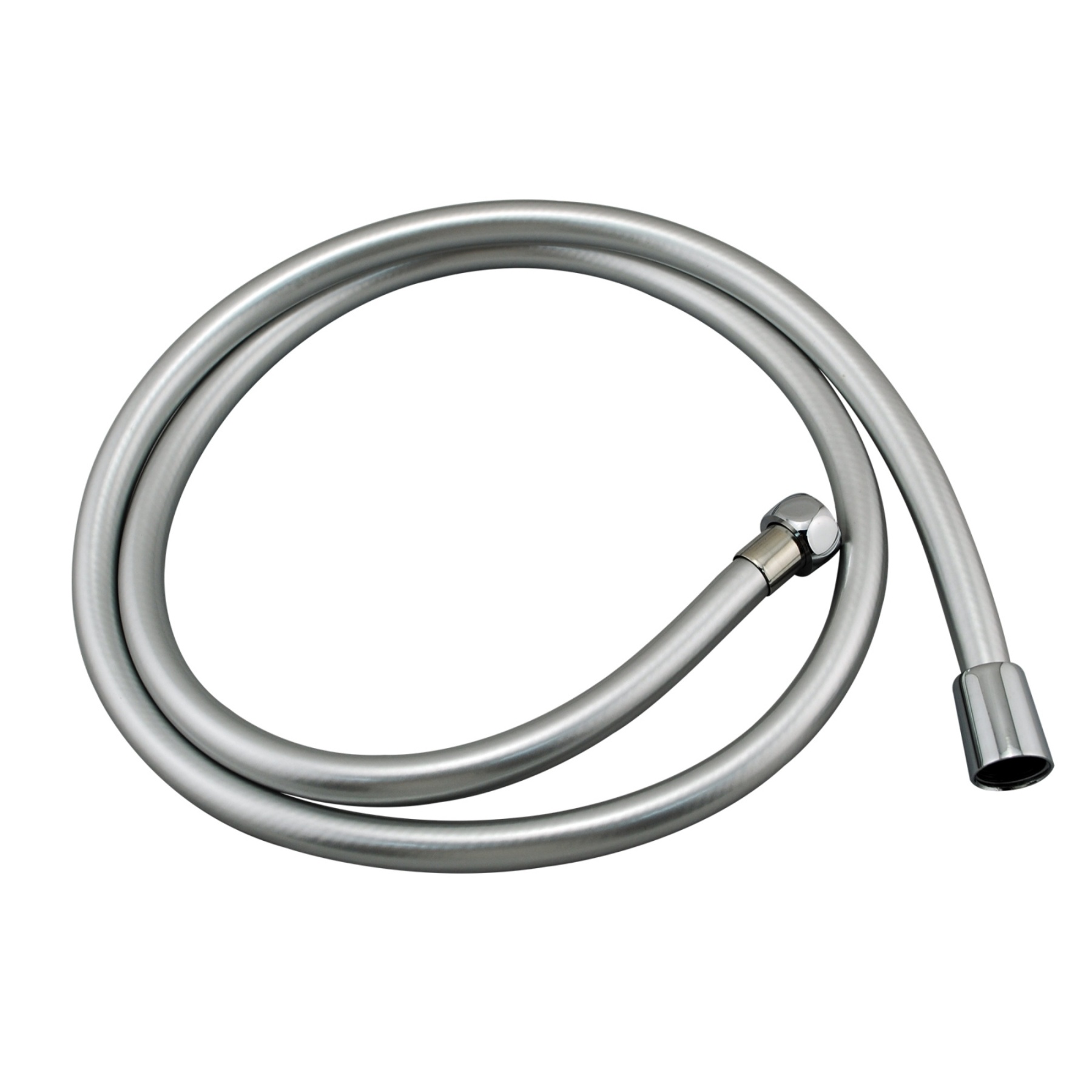 1500mm Flexible PVC Water Hose Bathroom Hand Held Shower Hose Pipe Connector Silver/Black